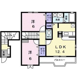 フィオーレ永原Ⅰの物件間取画像